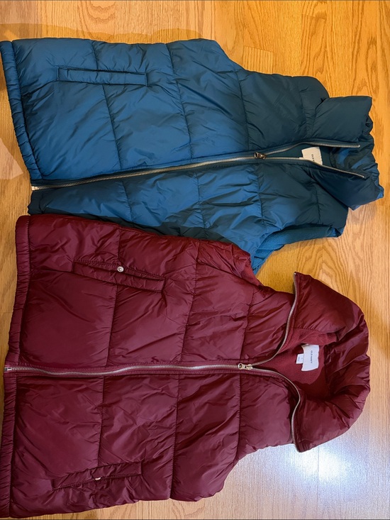Old Navy Jackets & Blazers - Old Navy Teal & Burgundy women Puffer Vests